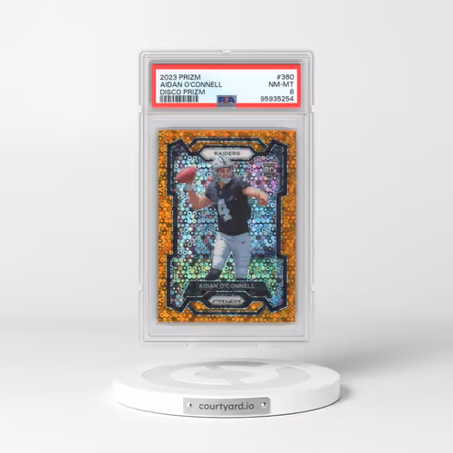 2023 Panini Prizm #360 Aidan O'Connell - Disco Prizm (PSA 8 NM-MT)