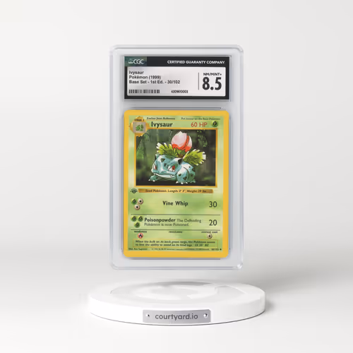 1999 Base Set #30 Ivysaur - 1st Edition Shadowless (CGC 8.5 NM-MT+)