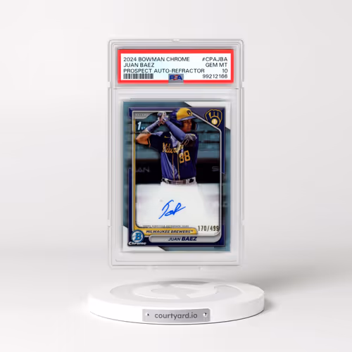 2024 Bowman Chrome Prospect Autographs #CPAJBA Juan Baez - Refractor (PSA 10 GEM MINT)