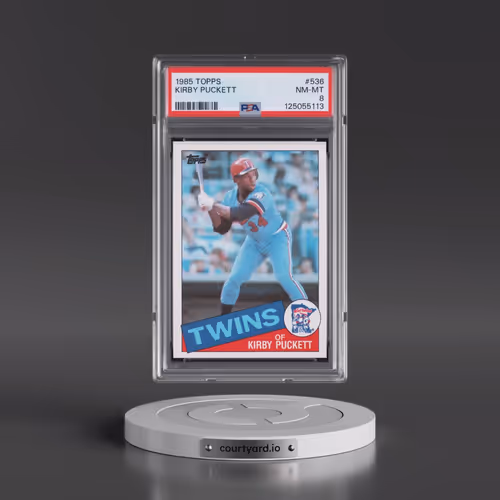 1985 Topps #536 Kirby Puckett (PSA 8 NM-MT)