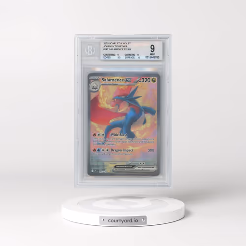 2025 Pokémon Jtg EN-Journey Together #187 Salamence EX - Holo Special Illustration Rare (BGS 9 MINT)