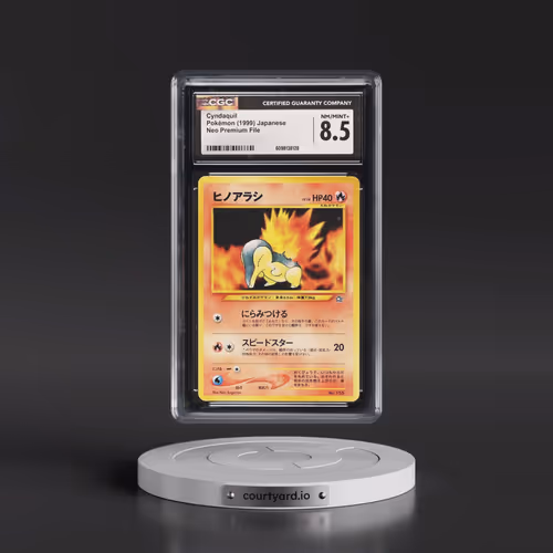 1999 Neo Premium File Cyndaquil - No Rarity (CGC 8.5 NM-MT+)