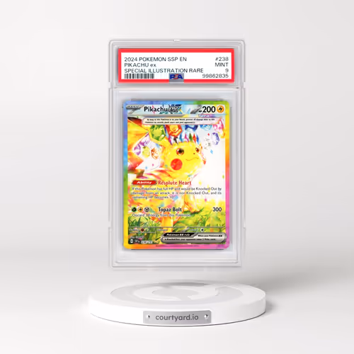 2024 Pokémon Ssp EN-Surging Sparks #238 Pikachu EX - Holo Special Illustration Rare (PSA 9 MINT)