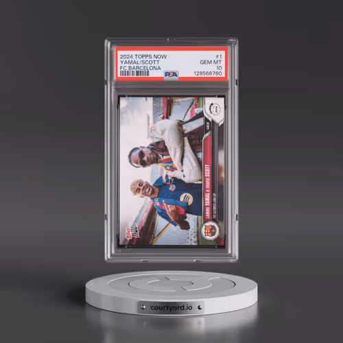 2024-25 Topps Now FC Barcelona #1 Lamine Yamal/Travis Scott (PSA 10 GEM MINT)