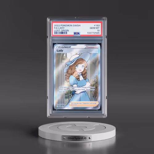 2022 Pokémon Sword & Shield Lost Origin #193 Lady - Full Art (PSA 10 GEM MINT)