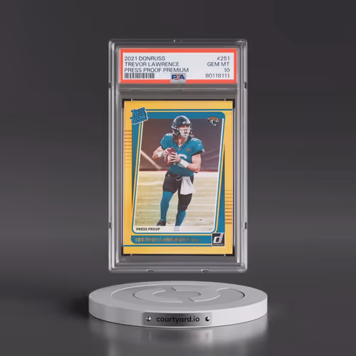2021 Panini Donruss #251 Trevor Lawrence - Press Proof Premium (PSA 10 GEM MINT)