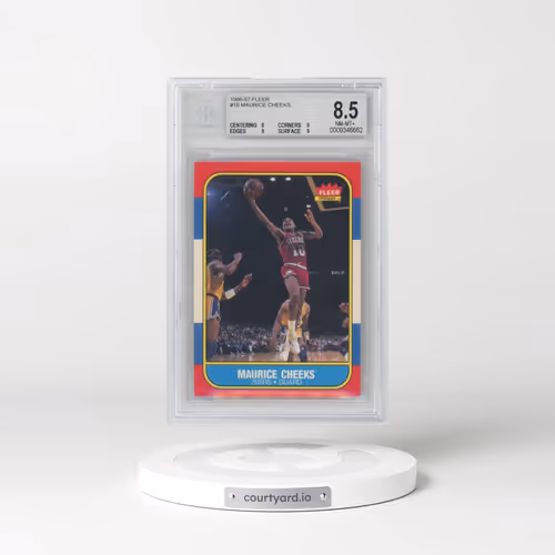 1986 Fleer #16 Maurice Cheeks (BGS 8.5 NM-MT+)