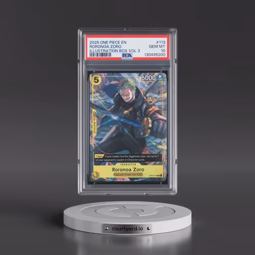 2025 One Piece Promos #113 Roronoa Zoro - Illustration Box Vol.3 (PSA 10 GEM MINT)