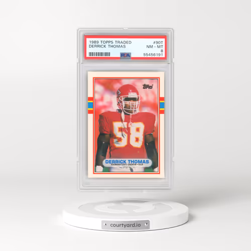 1989 Topps Traded #90T Derrick Thomas (PSA 8 NM-MT)