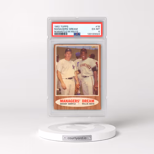 1962 Topps #18 Managers' Dream - M.Mantle/W.Mays (PSA 6 EX-MT)