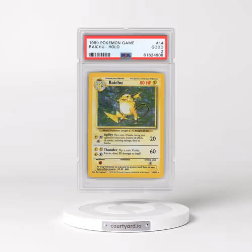 1999 Pokémon Game #14 Raichu - Holo (PSA 2 GOOD)