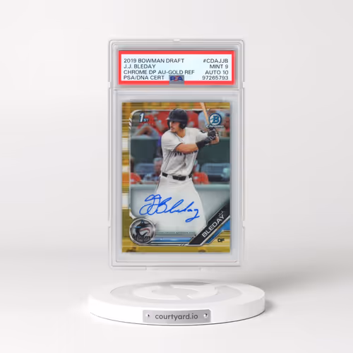 2019 Bowman Draft Chrome Draft Picks Autograph #CDAJJB J.J. Bleday - Gold Refractor (PSA 9 MINT)