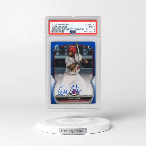 2023 Bowman Chrome Prospect Autographs #CPACC Cam Collier - Blue Refractor (PSA 9 MINT)
