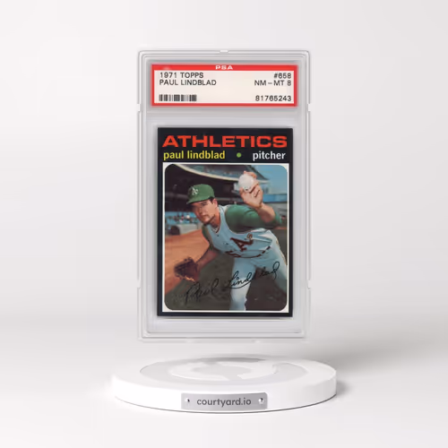 1971 Topps #658 Paul Lindblad (PSA 8 NM-MT)