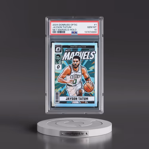 2024 Panini Donruss Optic Net Marvels #1 Jayson Tatum - Holo (PSA 10 GEM MINT)