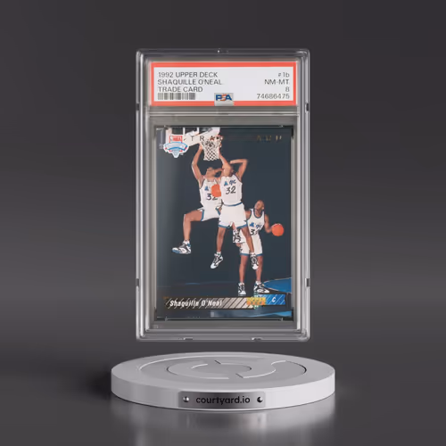 1992 Upper Deck #1b Shaquille O'Neal - Trade Card (PSA 8 NM-MT)