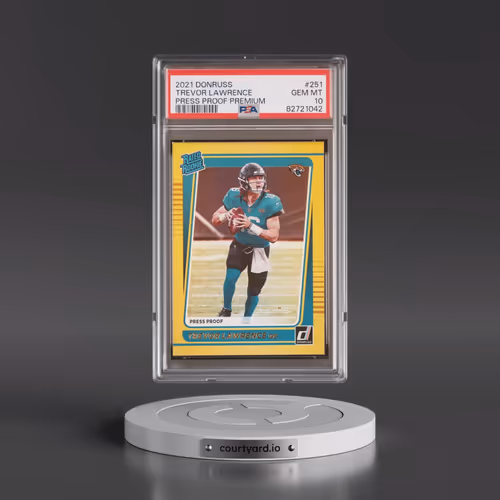 2021 Panini Donruss #251 Trevor Lawrence - Press Proof Premium (PSA 10 GEM MINT)