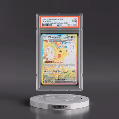 2024 Pokémon Ssp EN-Surging Sparks #238 Pikachu EX - Holo Special Illustration Rare (PSA 9 MINT)