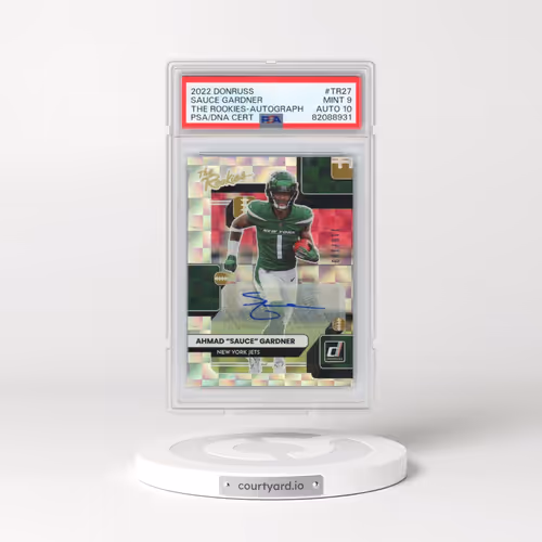 2022 Panini Donruss the Rookies #TR27 Ahmad "Sauce" Gardner - Autograph (PSA 9 MINT)