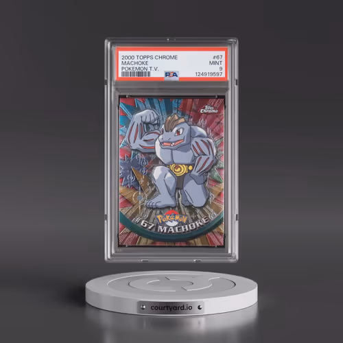 2000 Topps Chrome Pokémon T.V. #67 Machoke (PSA 9 MINT)