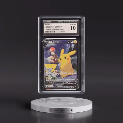 2021 VMAX Climax #222/184 Pikachu V - Character Super Rare Holo (CGC 10 GEM MINT)