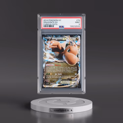 2014 Pokémon XY Furious Fists #74 Dragonite EX - Holo (PSA 9 MINT)