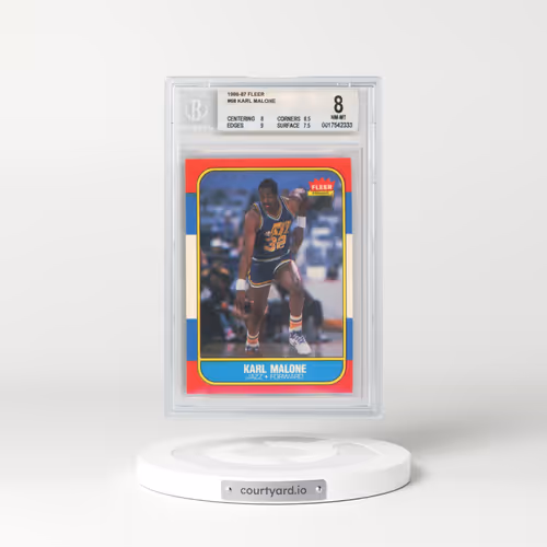 1986 Fleer #68 Karl Malone (BGS 8 NM-MT)