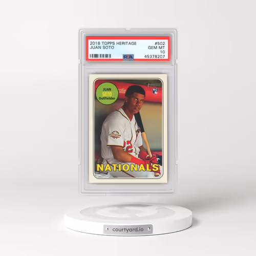 2018 Topps Heritage #502 Juan Soto (PSA 10 GEM MINT)