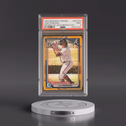 2024 Bowman Chrome Prospects #BCP220 Jose Perdomo - Gold Refractor (PSA 9 MINT)
