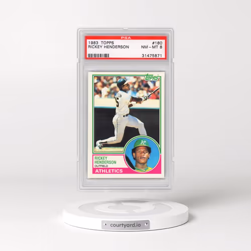 1983 Topps #180 Rickey Henderson (PSA 8 NM-MT)