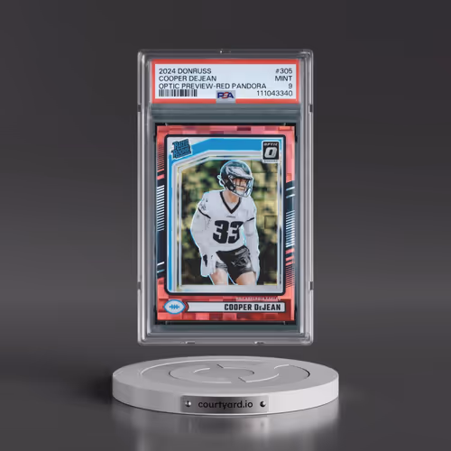 2024 Panini Donruss #305 Cooper Dejean - Optic Preview-Red Pandora (PSA 9 MINT)