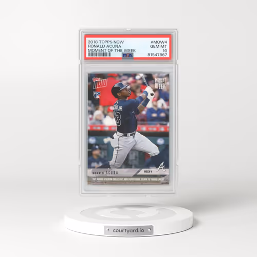 2018 Topps Now Moment of the Week #MOW4 Ronald Acuna (PSA 10 GEM MINT)