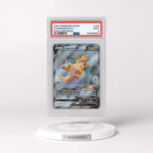 2021 Pokémon Sword & Shield Evolving Skies #192 Dragonite V - Holo Full Art (PSA 9 MINT)