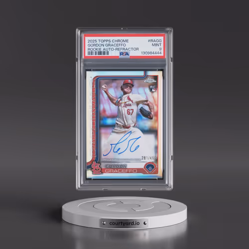 2025 Topps Chrome Rookie Autographs #RAGG Gordon Graceffo - Refractor (PSA 9 MINT)