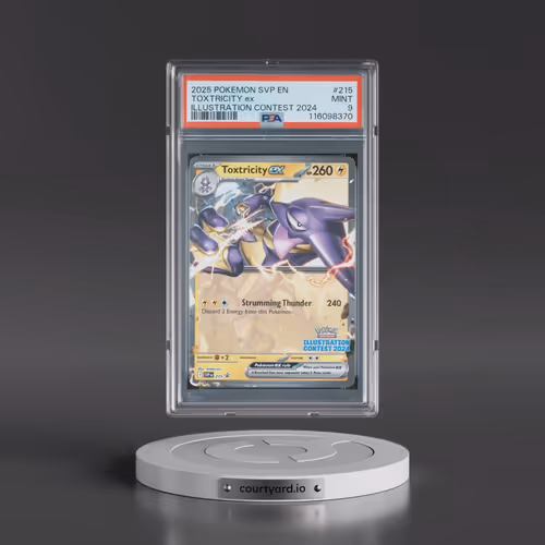 2025 Pokémon Svp EN-SV Black Star Promo #215 Toxtricity EX - Holo Illustration Contest 2024 (PSA 9 M
