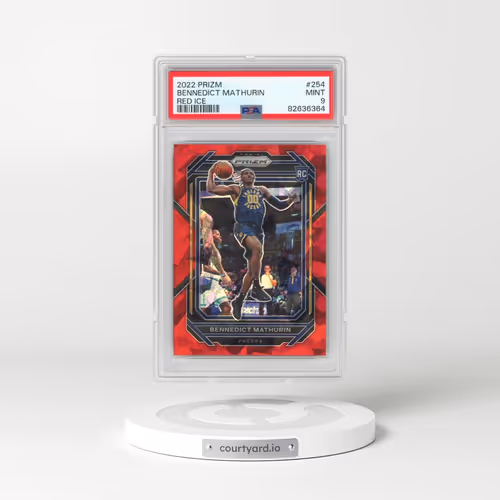 2022 Panini Prizm #254 Bennedict Mathurin - Red Ice (PSA 9 MINT)