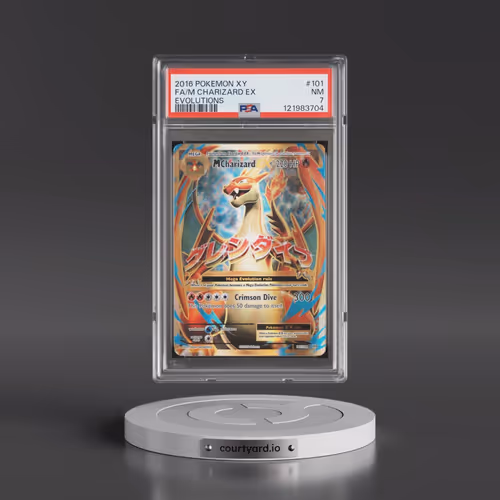 2016 Pokémon XY Evolutions #101 M Charizard EX - Holo Full Art (PSA 7 NM)