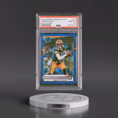 2020 Panini Donruss Optic #154 Jordan Love - Blue Scope (PSA 10 GEM MINT)