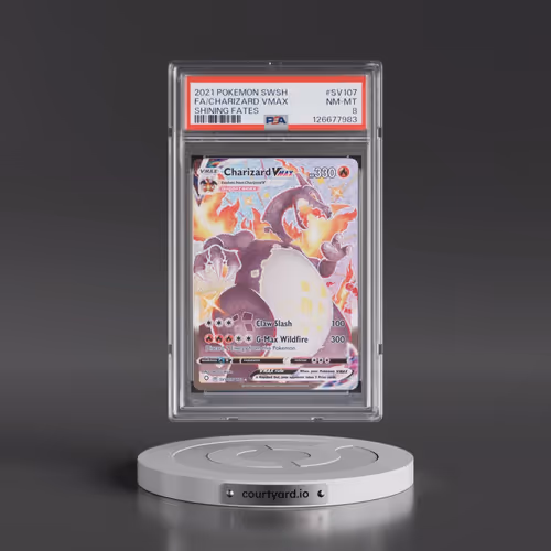 2021 Pokémon Sword & Shield Shining Fates #SV107 Charizard Vmax - Full Art (PSA 8 NM-MT)