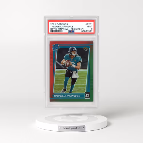 2021 Panini Donruss #P251 Trevor Lawrence - Optic Preview-Red/Green (PSA 9 MINT)