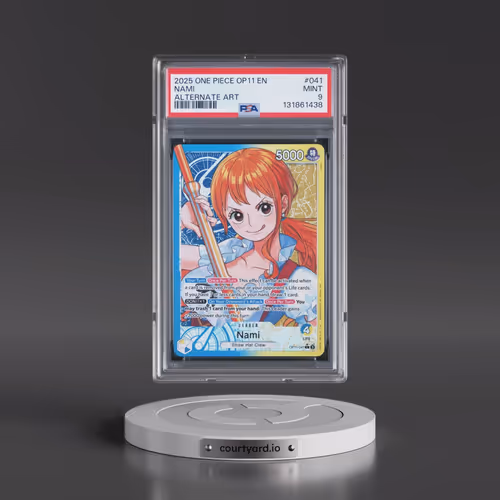 2025 One Piece OP11-A Fist of Divine Speed #041 Nami - Alternate Art (PSA 9 MINT)