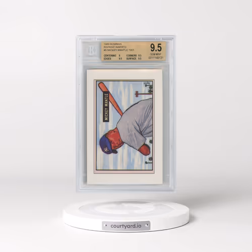 1989 Bowman Inserts #5 Mickey Mantle - 1951 Reprint (BGS 9.5 GEM MINT)