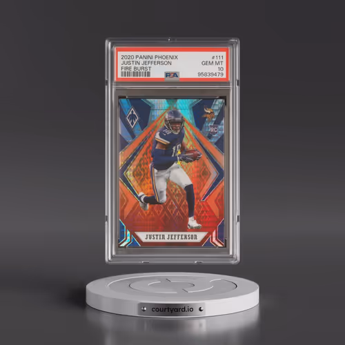 2020 Panini Phoenix #111 Justin Jefferson - Fire Burst (PSA 10 GEM MINT)
