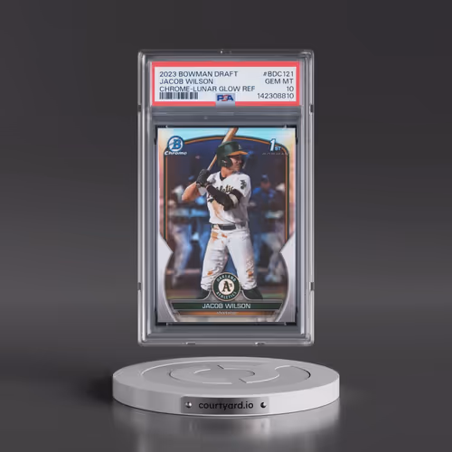 2023 Bowman Draft #BDC121 Jacob Wilson - Chrome-Lunar Glow Refractor (PSA 10 GEM MINT)