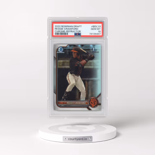 2022 Bowman Draft #BDC33 Reggie Crawford - Chrome-Refractor (PSA 10 GEM MINT)