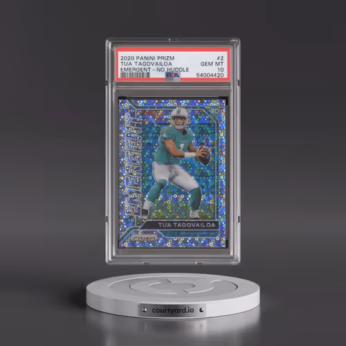 2020 Panini Prizm Emergent #2 Tua Tagovailoa - No Huddle (PSA 10 GEM MINT)