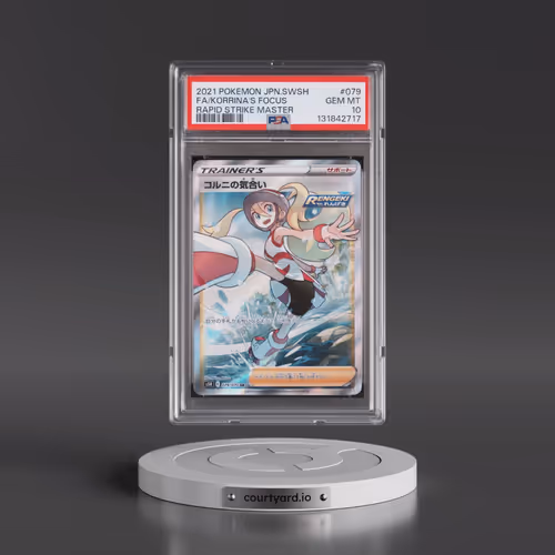 2021 Pokémon Sword & Shield Rapid Strike Master #079 Korrina's Focus - Full Art (PSA 10 GEM MINT)