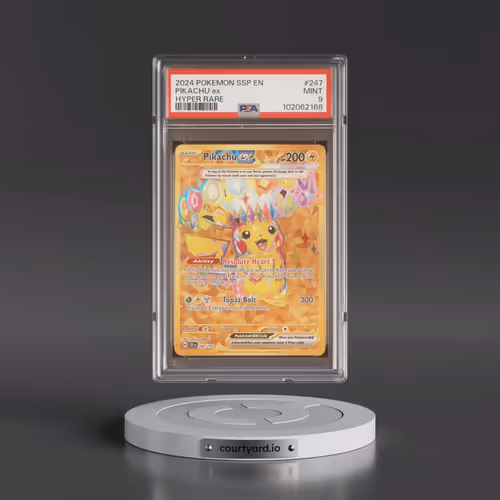 2024 Pokémon Ssp EN-Surging Sparks #247 Pikachu EX - Holo Hyper Rare (PSA 9 MINT)