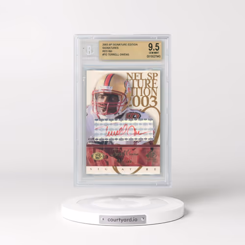 2003 SP Signature Autographs Red Ink #TO Terrell Owens (BGS 9.5 GEM MINT)