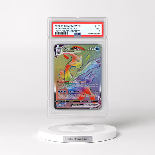 2022 Pokémon Sword & Shield Lost Origin #197 Kyurem Vmax - Full Art Secret (PSA 9 MINT)